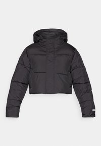 ESSENTIAL CROPPED HOODED PUFFER - Winter jacket - black