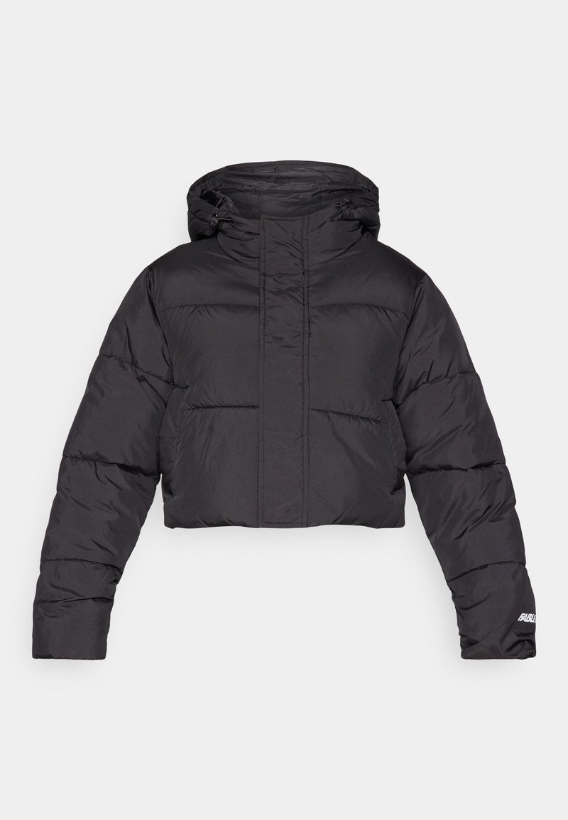 Fabletics ESSENTIAL CROPPED HOODED PUFFER - Winter jacket - black - Zalando