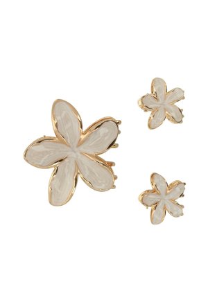 SET SHARK CLIP FLOWER - Accessori capelli - beige - gold-coloured