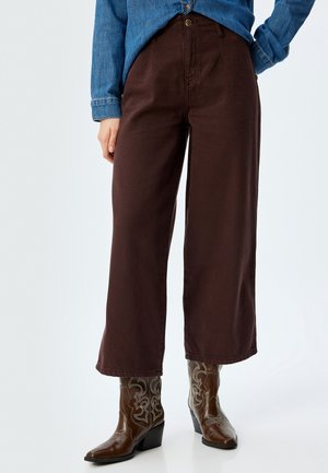 WIDE - Jean boyfriend - brown