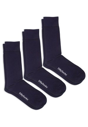 3ER SET ONE COLOR SMOOTH - Socks - smooth dark navy