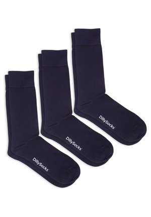 DillySocks 3ER SET ONE COLOR SMOOTH - Socken - smooth dark navy