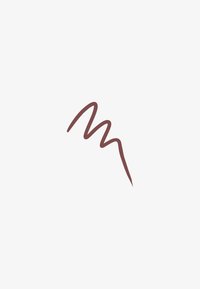 Arte lineare con pennellate marroni su sfondo chiaro, caratterizzato da curve morbide e punte affilate, creando un design astratto e minimalista.