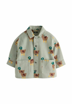 Next, REGULAR FIT - TWILL PRINTED OVERSHIRT - Cowboyjakker - sage green all over print duck