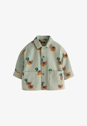 Next, REGULAR FIT - TWILL PRINTED OVERSHIRT - Cowboyjakker - sage green all over print duck