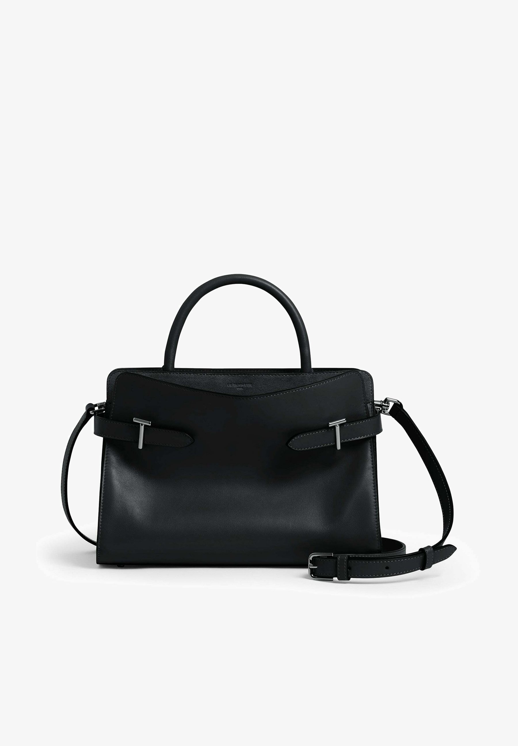 Le Tanneur Sac Bandoulière Petit Sac A Main Cuir Noir Le Tanneur