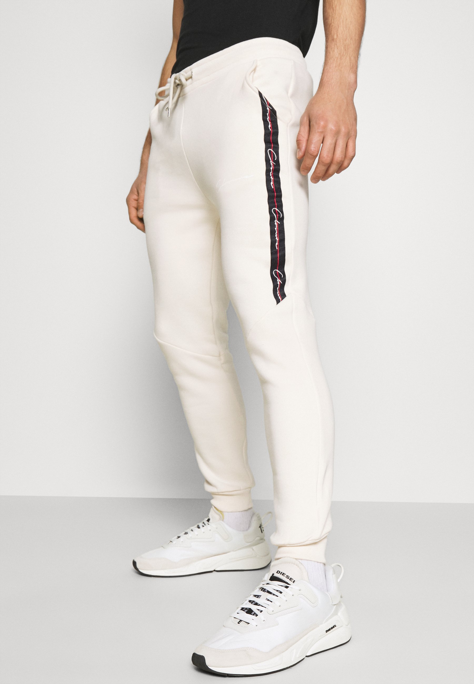 off white stripe red tracksuit