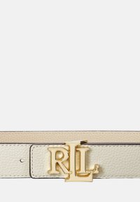 Lauren Ralph Lauren LOGO REVERSIBLE PEBBLED LEATHER BELT - Diržas - vanilla/explorer sand