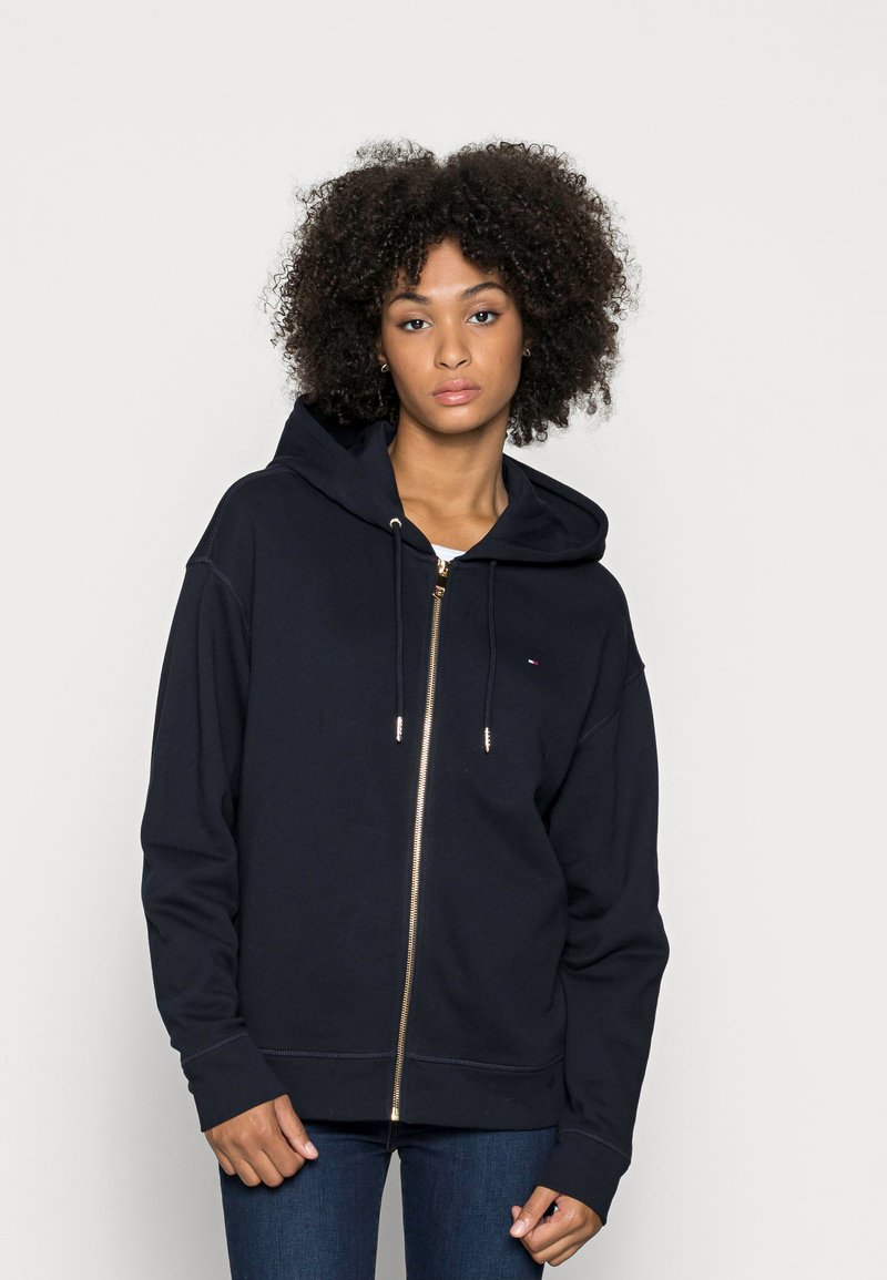 Tommy Hilfiger RELAXED FULL ZIP HOODIE - Zip-up sweatshirt - desert sky ...