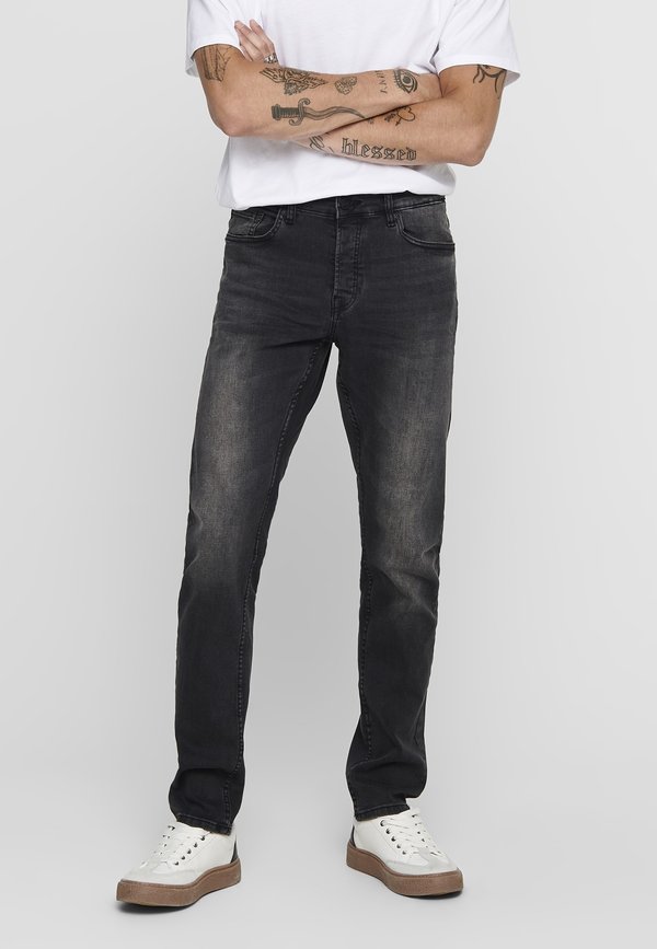 ONSLOOM BLACK WASHED - Slim fit jeans
