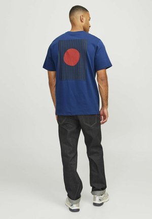 R.D.D. ROYAL DENIM DIVISION RUNDHALS - Nyomott mintás póló - estate blue