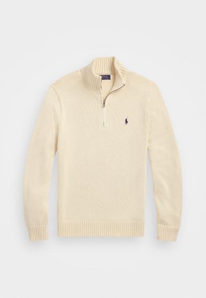 Polo Ralph Lauren COTTON QUARTER ZIP SWEATER - Strikkegenser - beige