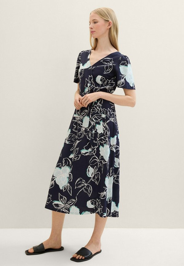 GEMUSTERTES MIDI IN WICKEL-OPTIK - Freizeitkleid