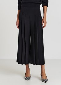 Calliope CULOTTE PIEGHE - Gonna lunga - ultrablack