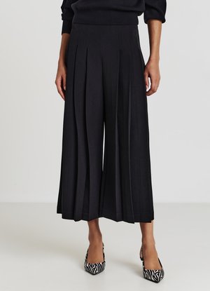 Calliope CULOTTE PIEGHE - Gonna lunga - ultrablack
