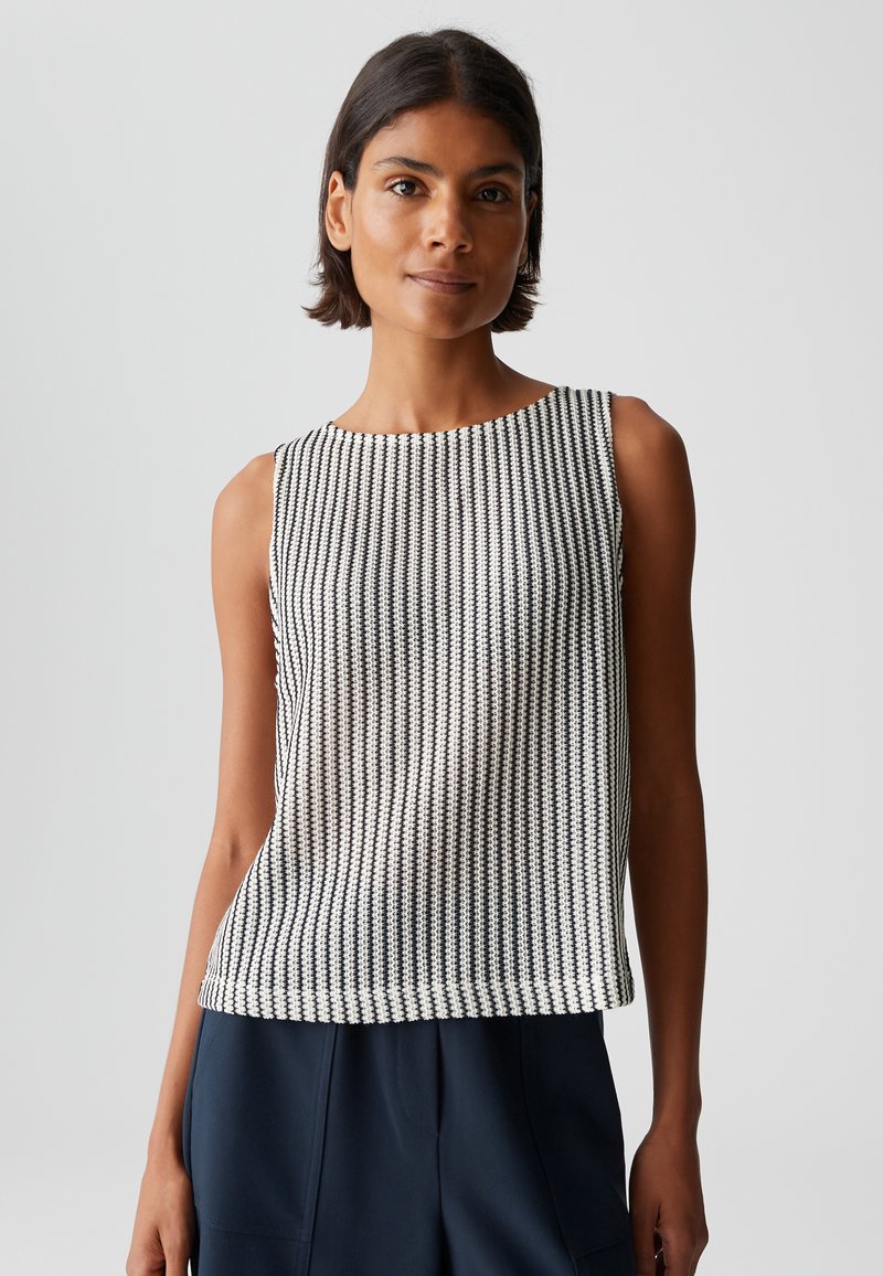 OPUS REGULAR FIT CROCHET - Top - coal blue