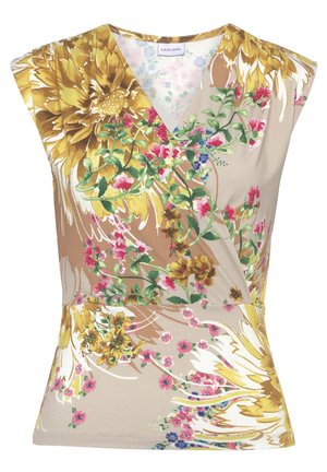 Blouse - sand gelb bedruckt