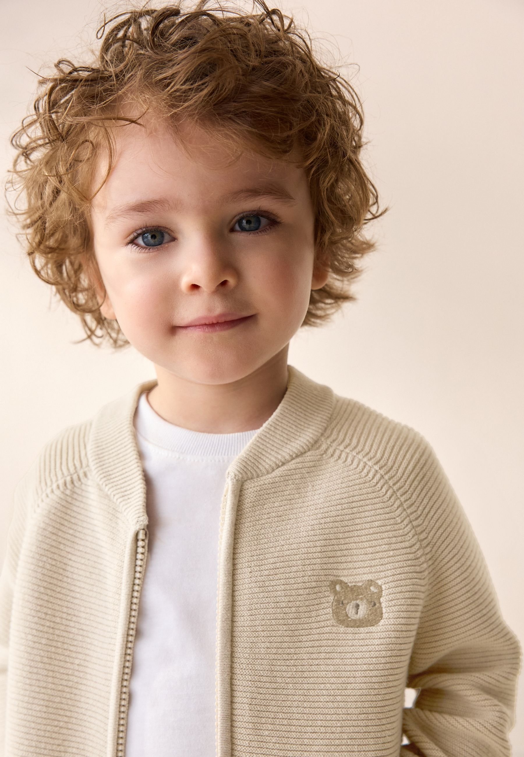 Cardigan Bébé En Maille Coton - Broderie Personnalisée Au Dos - Couleurs Vives - NEXT
