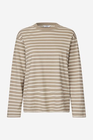 Envii KULLA - Long sleeved top - beige/white