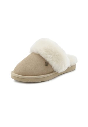 Slippers - camelfarben