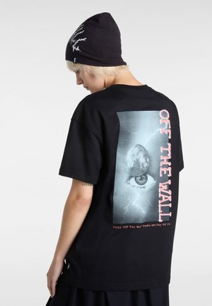 NIGHT ORB OVERSIZED - Print T-shirt - black