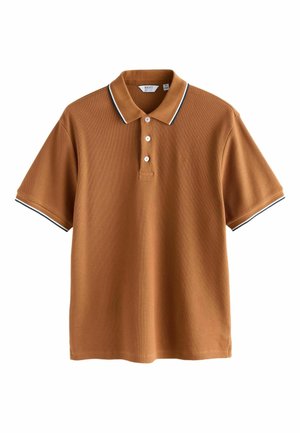 Next, TIPPED REGULAR FIT POLOSHIRT - Polo majica - tan brown