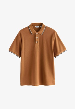 Next, TIPPED REGULAR FIT POLOSHIRT - Polo majica - tan brown