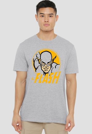 Cotton Soul, DC FLASH FLASH CIRCLE - Print T-shirt - mottled light grey