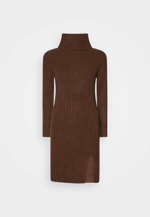 Pouzdrové šaty - dark brown