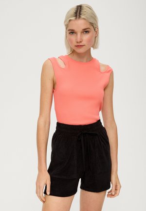 QS VAN FROTTÉ MET ELASTISCHE BAND - Shorts - schwarz