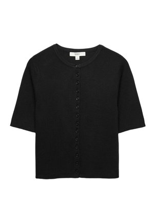 Marks & Spencer, CREW NECK CROPPED CARDIGAN - Gilet - black