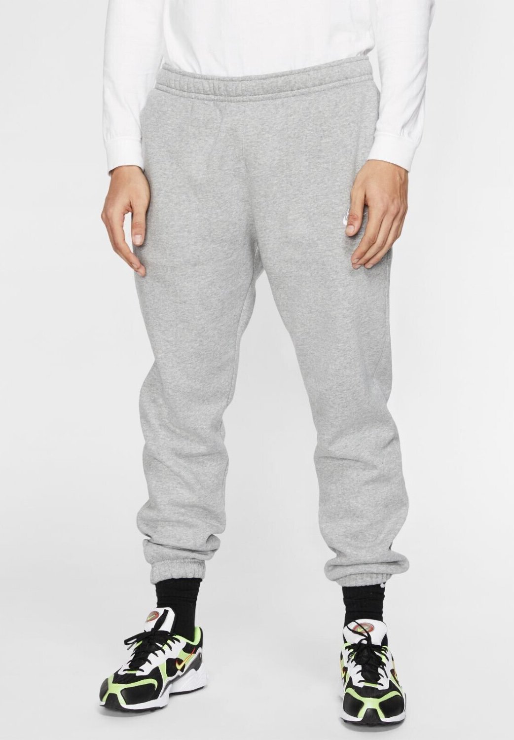 Pantaloni Jogger Uomo Con Tasche – Morbidi E Elastici, Vita Regolabile, Grigio Chiaro Taglia M