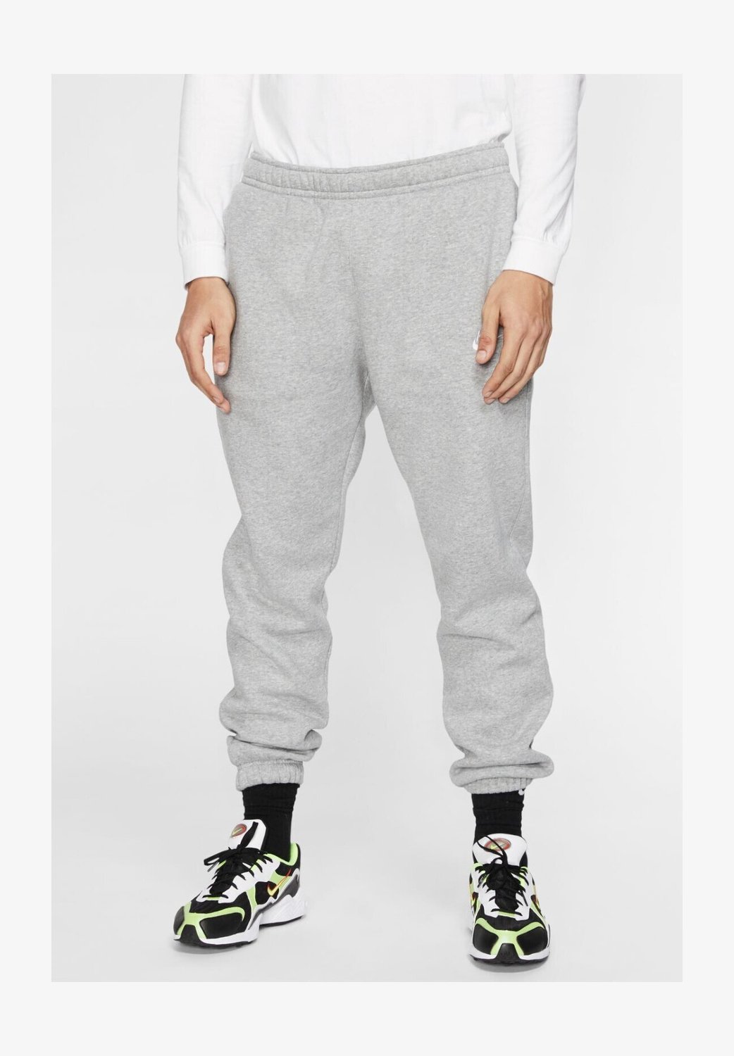Pantaloni Jogger Uomo Con Tasche – Morbidi E Elastici, Vita Regolabile, Grigio Chiaro Taglia M