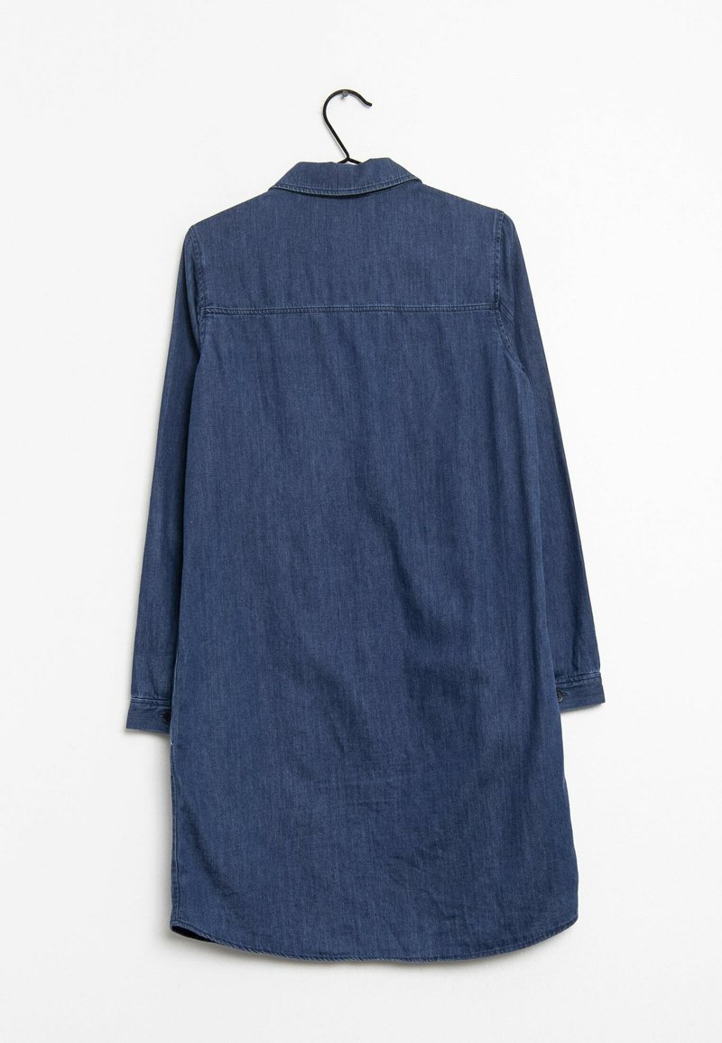 navy blue dress for baby girl DENIM A-LINE MINI DRESS - BLUE main image 0