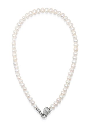 PANTHER HEAD  - Necklace - white