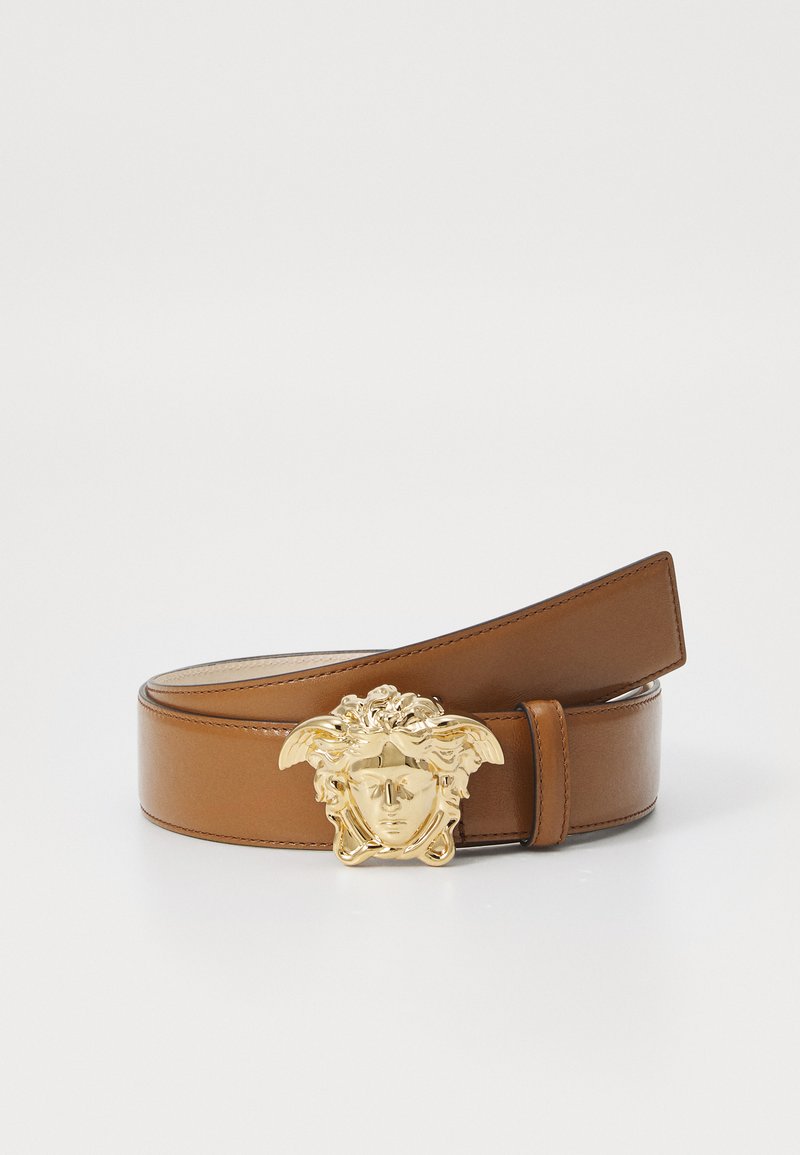 Versace BELT - Josta - tobacco/gold-coloured
