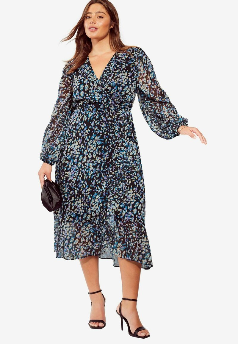 Friends Like These REGULAR FIT - CURVE LONG SLEEVES PRINTED MIDI - Kasdienė suknelė - blue