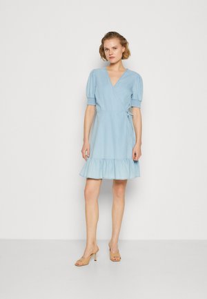 MSCH Copenhagen EMERY LYANNA WRAP DRESS - Τζιν φόρεμα - mid blue wash