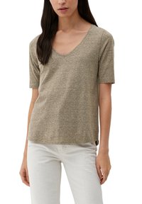 s.Oliver À BORD ROULOTTÉ - T-shirt basic - helles olivgrün