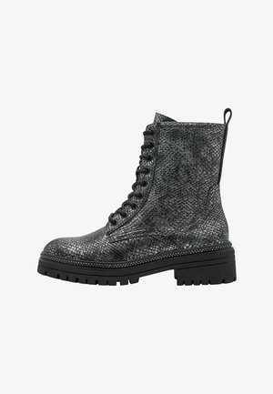 Marco Tozzi Botines con cordones - pewter struct