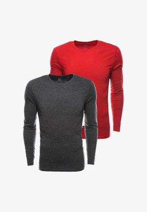 Ombre SET OF TWO LONGSLEEVE Z43 - Langarmshirt - dark grey and red