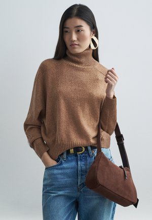 OVERARM ROLL NECK - Striktrøje - sand dune
