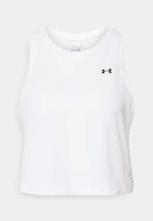 SPORT CROP TANK - Μπλούζα - white/black