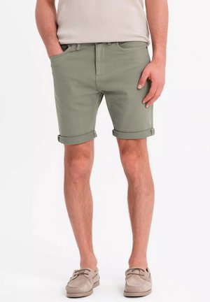 Denim shorts - sage green