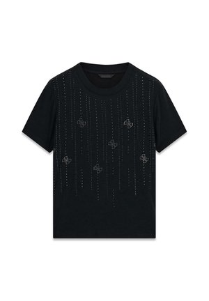 Guess, SS CN DIAMOND FALL TEE - T-shirts print - jblk jet black a