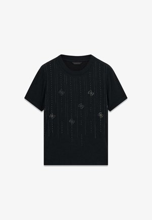 Guess, SS CN DIAMOND FALL TEE - T-shirt print - jblk jet black a