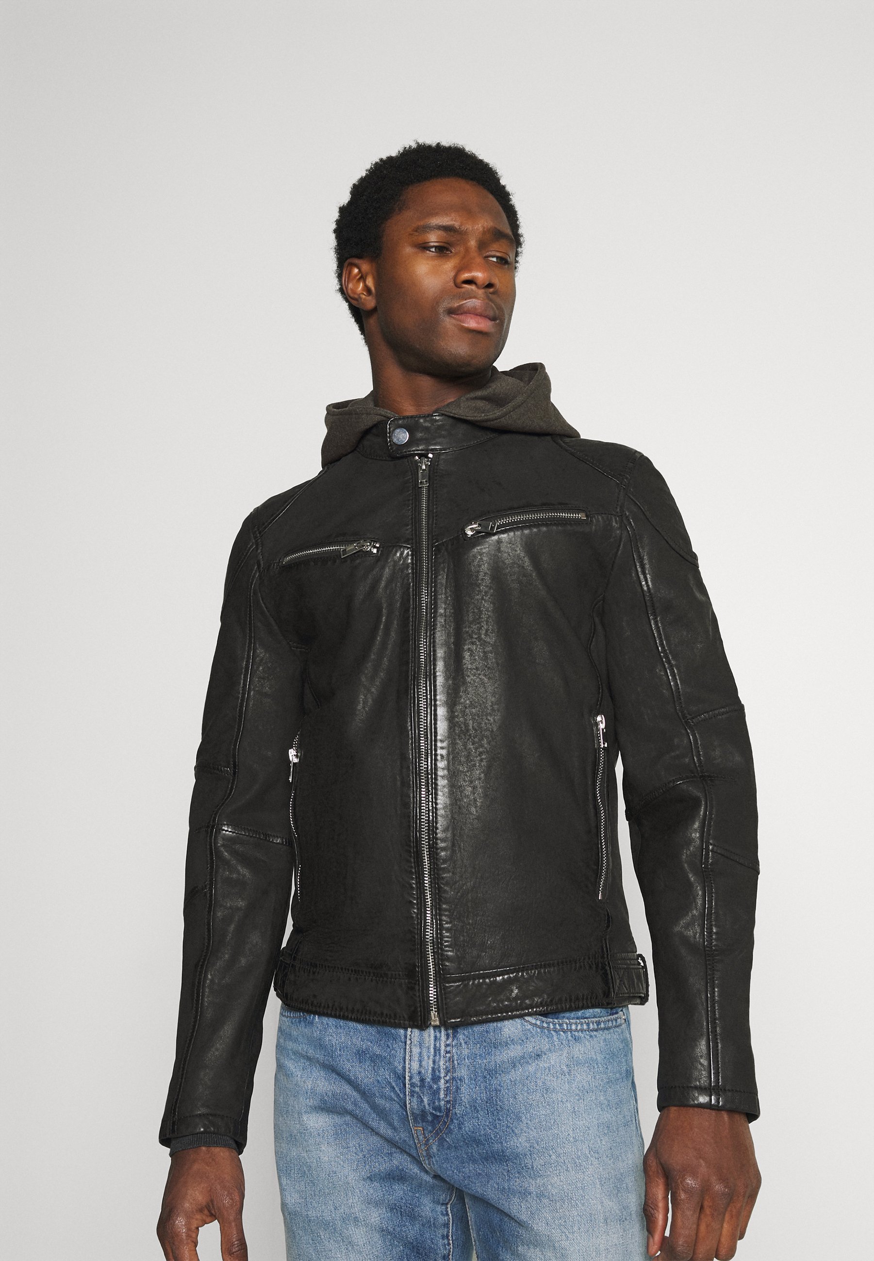 Gipsy RICO - Chaqueta de cuero - black/negro - Zalando.es