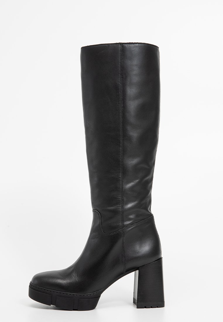 Unisa Plateaulaarzen zwart