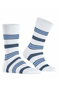 FALKE MARINA STRIPE - Socken - white