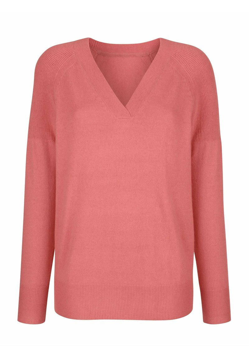 Damen Strickjacken | Alba Moda Strickpullover rosé/rosa - DM85770 Damen Strickjacken | Alba Moda Strickpullover rosé/rosa - DM85770